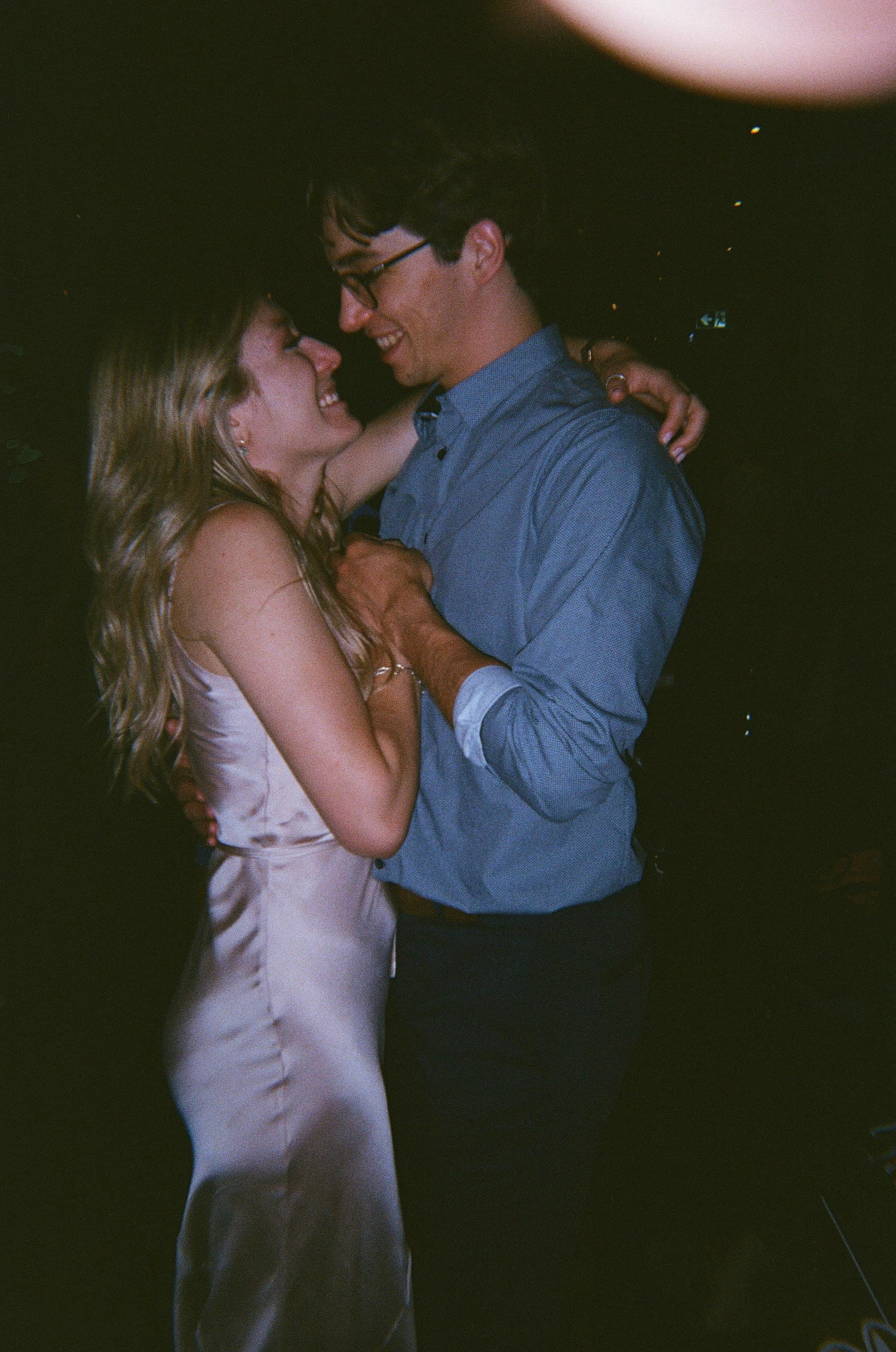 Dancing at a wedding.