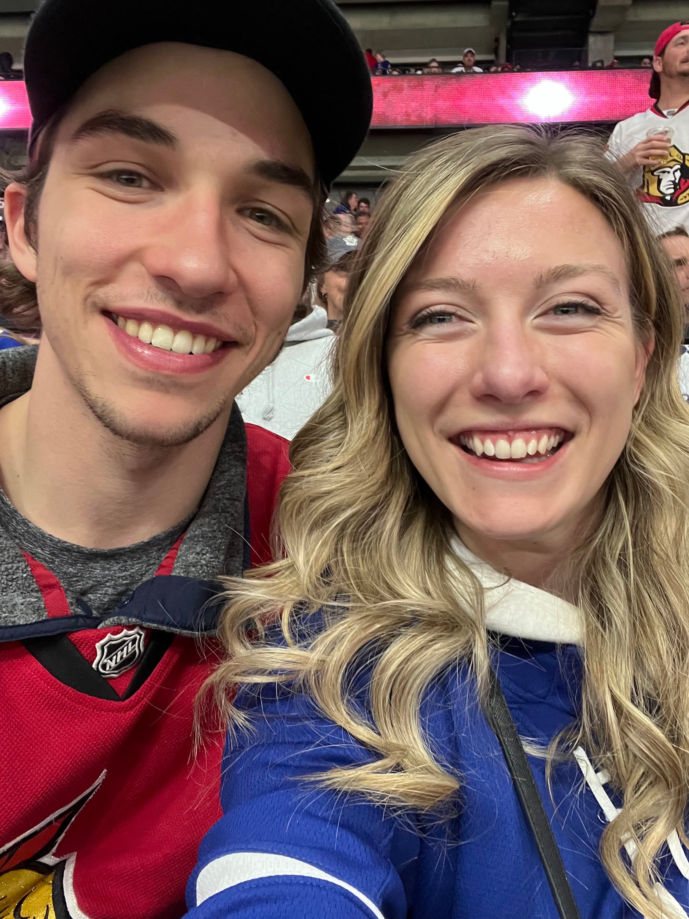 At a Sens vs Leafs game.